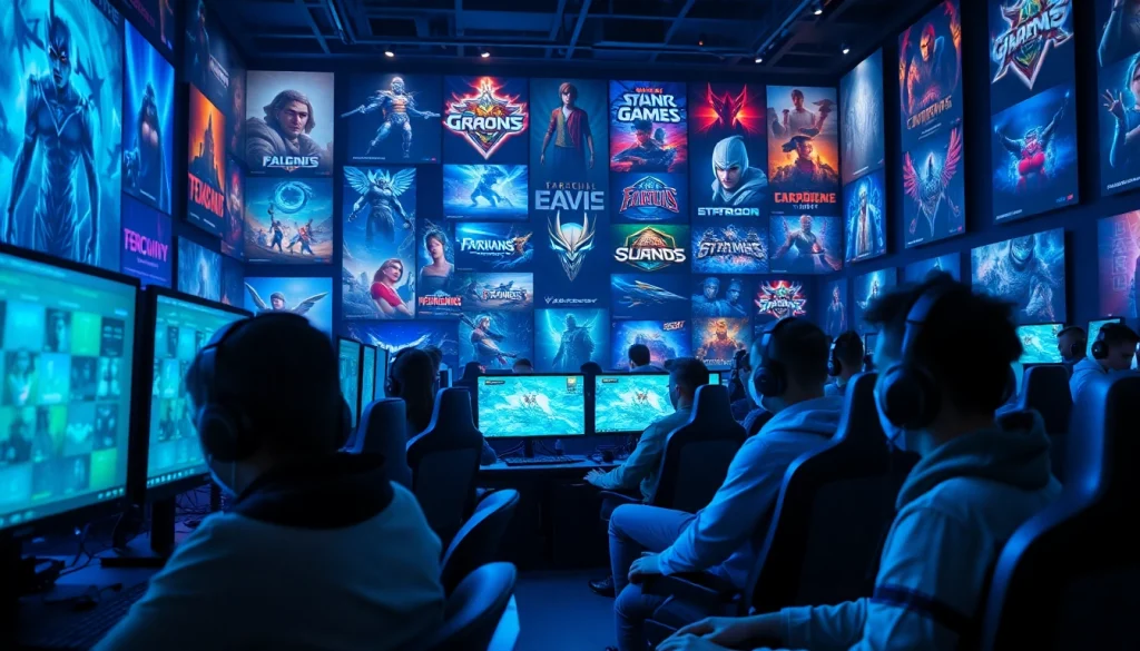 Engaged gamers in a vibrant BIGBET88 online betting environment showcasing energy and competition.